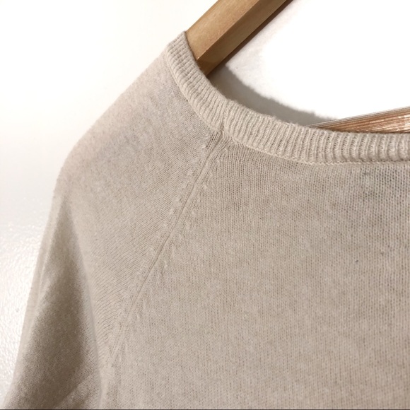 Anthropologie lightweight cream lace back sweater - Picture 7 of 7